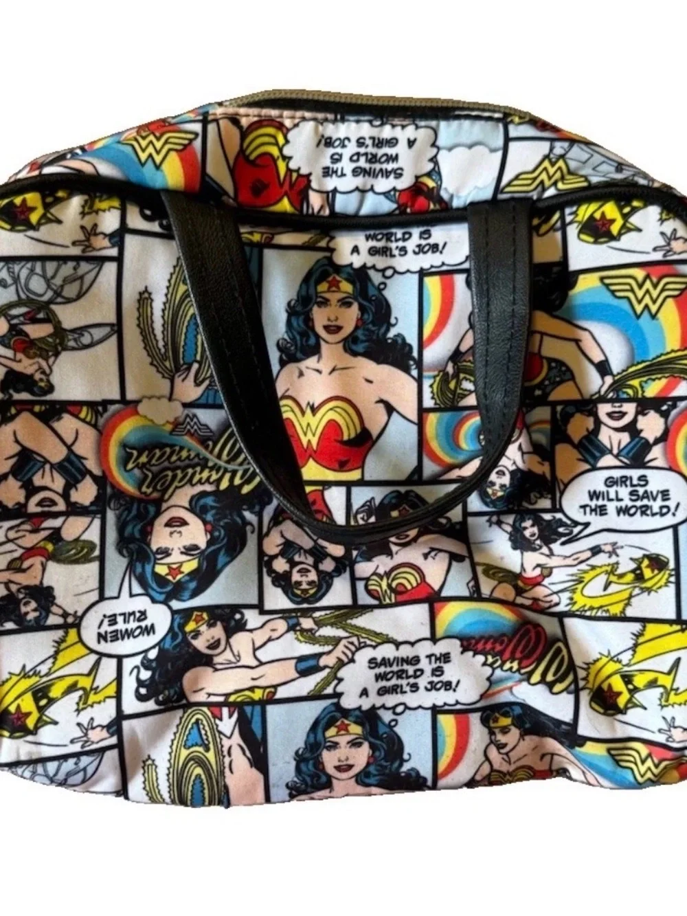 London Soho New York Wonder Woman Cosmetic Bag Pop Art